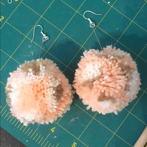 Handmade pink leopard print earrings